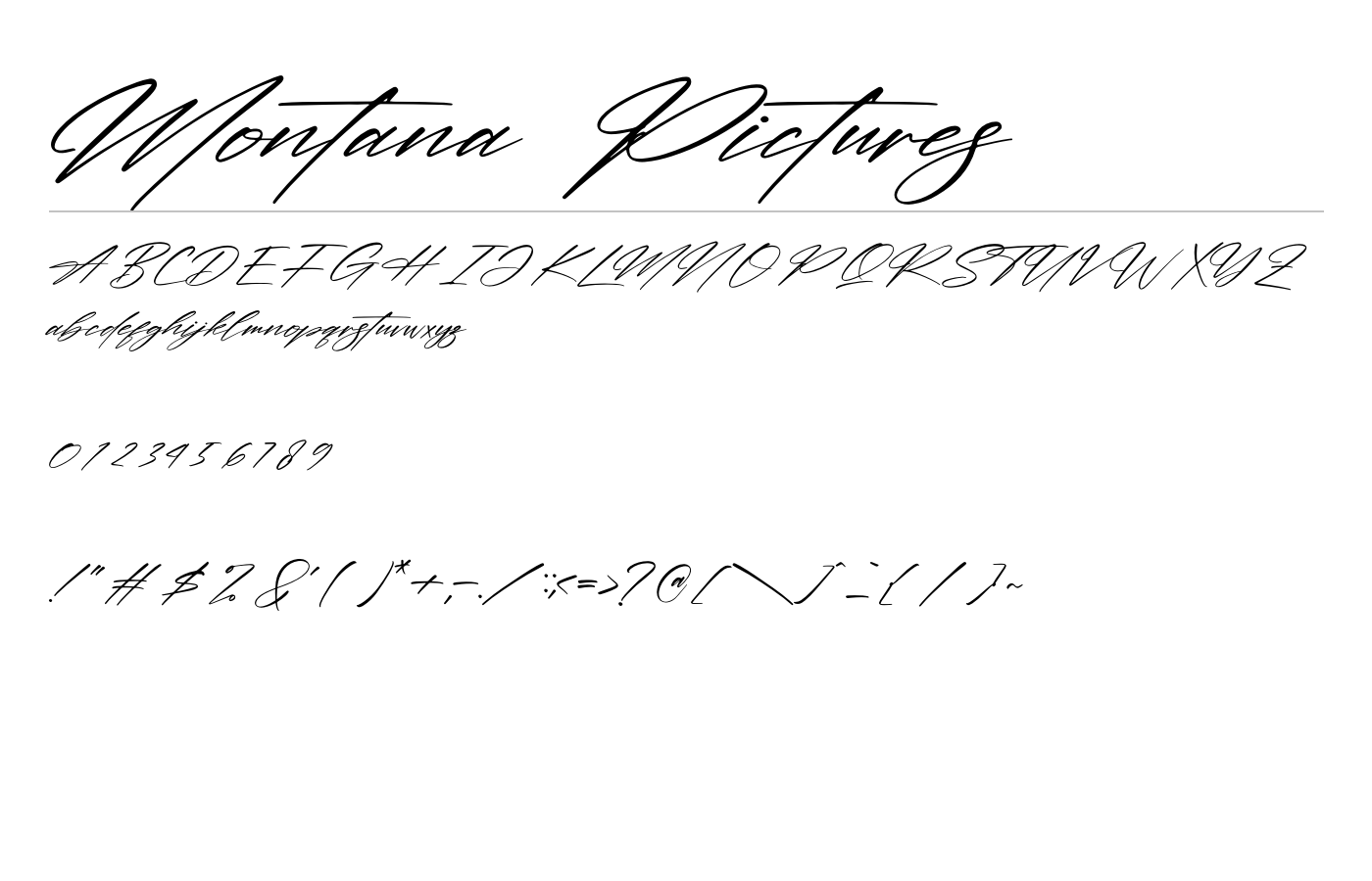 Montana Pictures Font preview