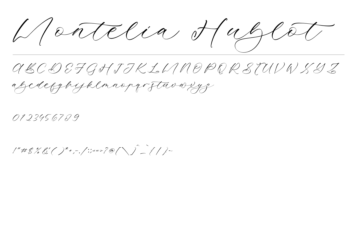 Montelia Hublot Font preview