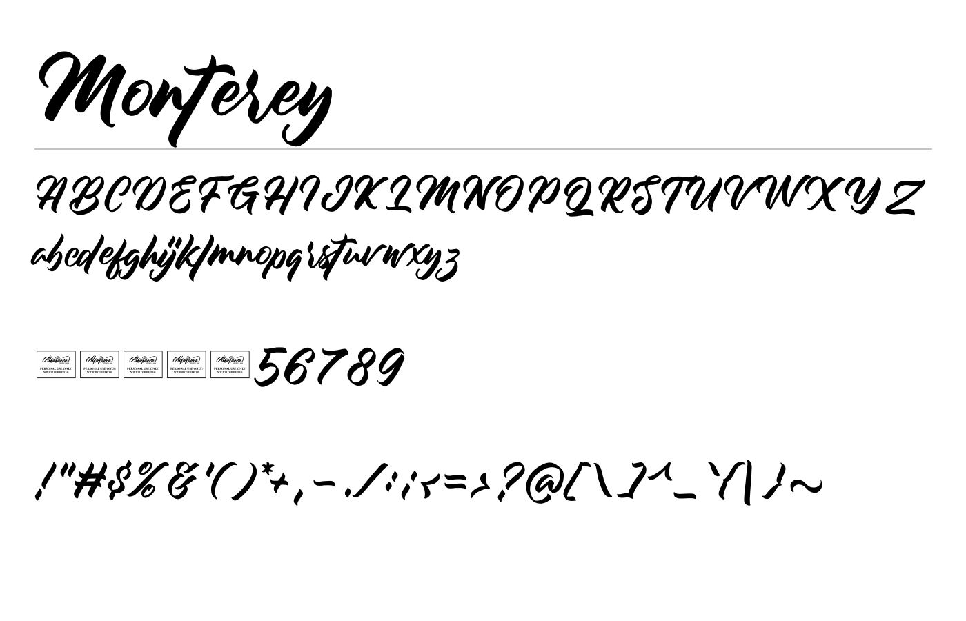 Monterey Font preview