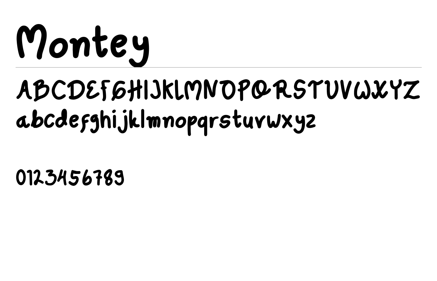 Montey Font preview