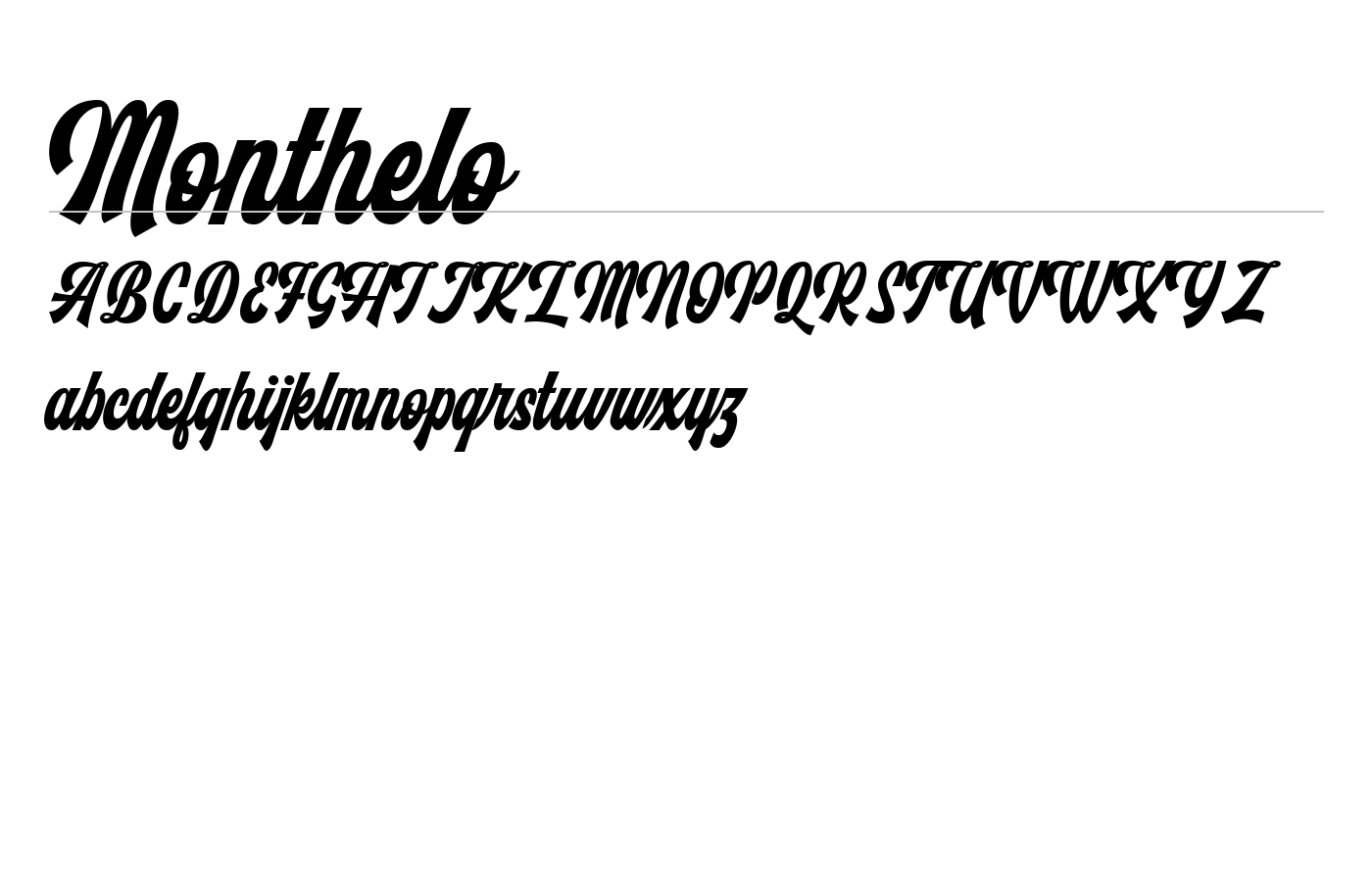 Monthelo Font preview