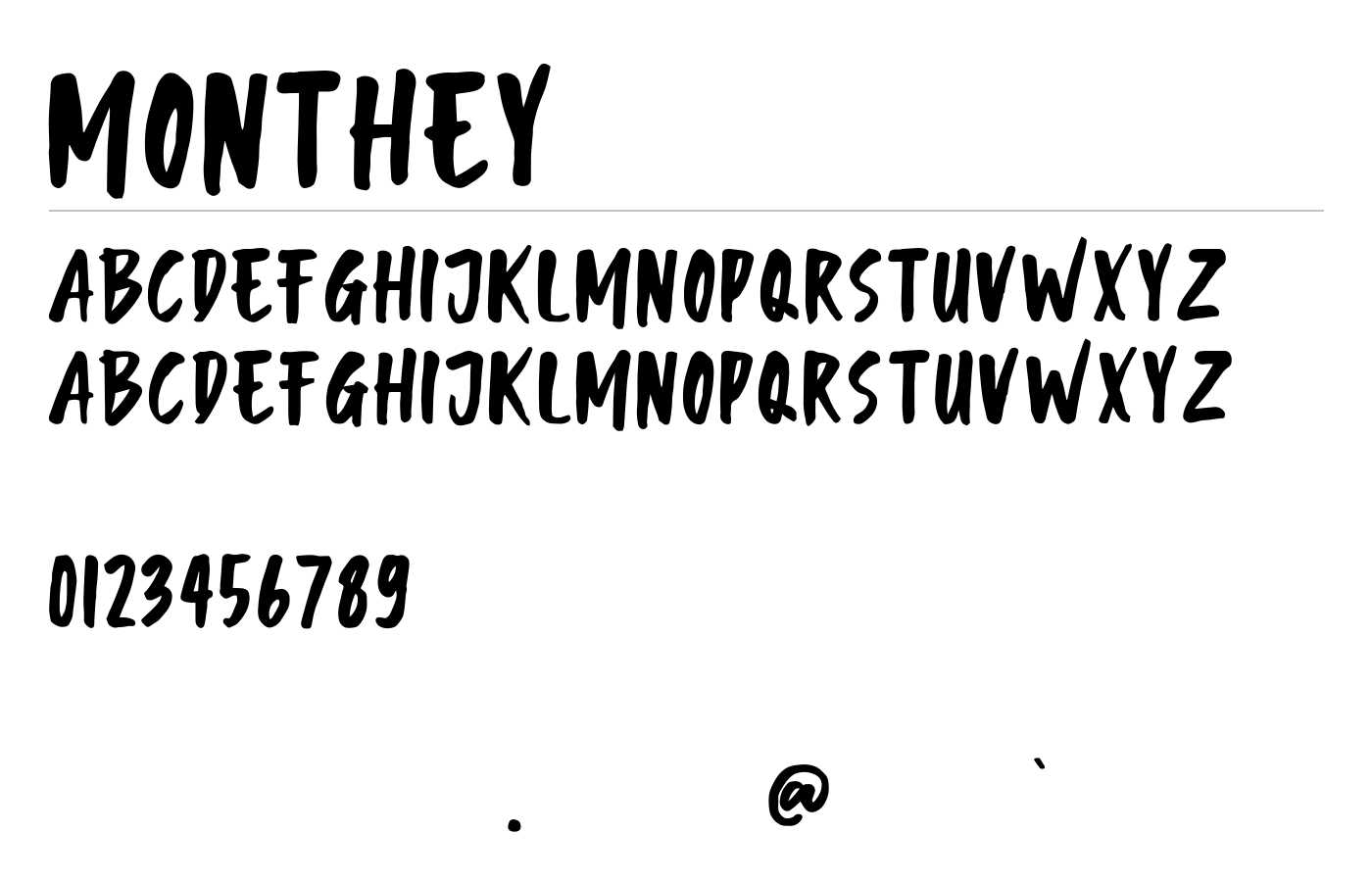 Monthey Brush Font preview