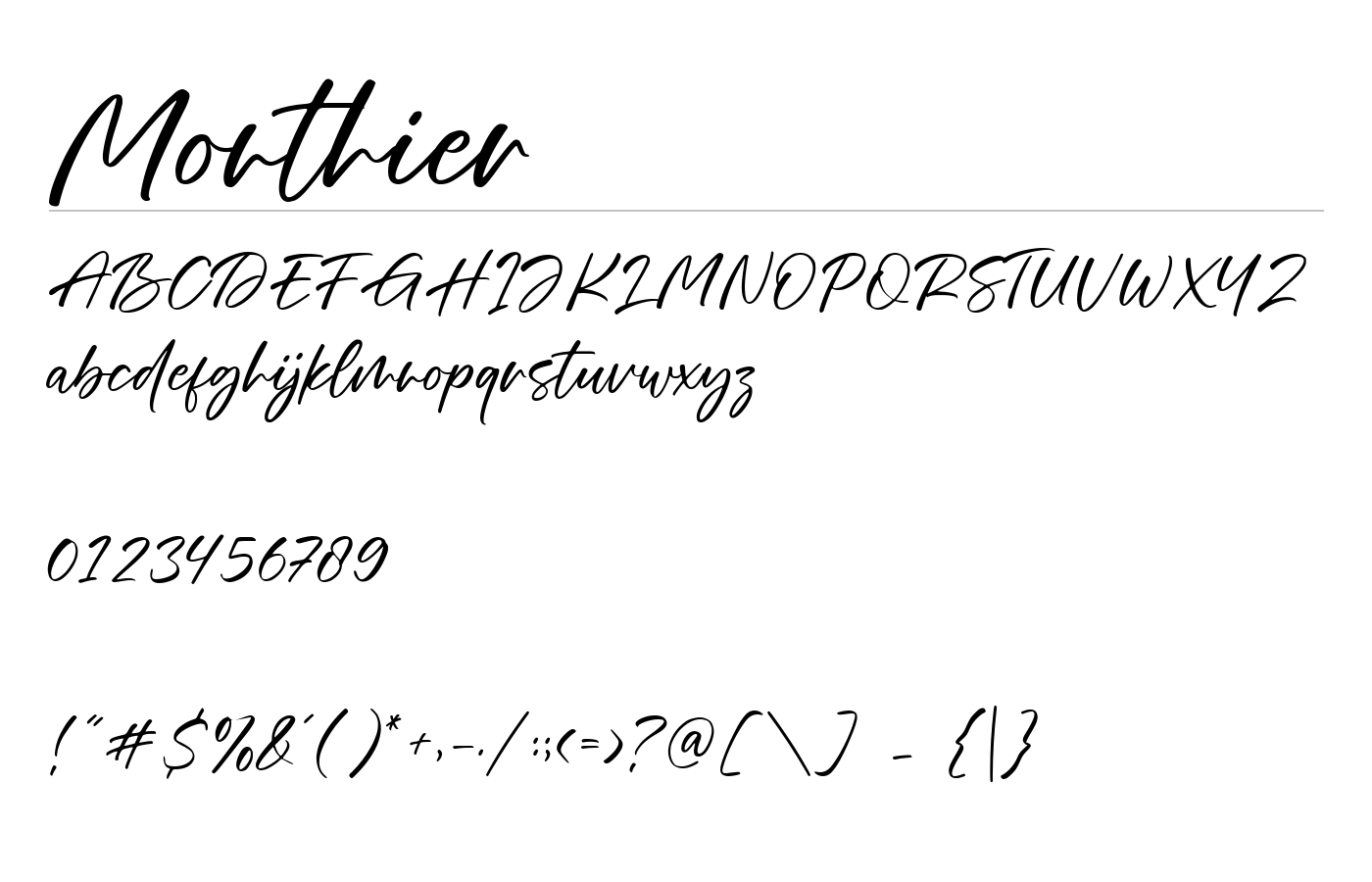 Monthier Font preview