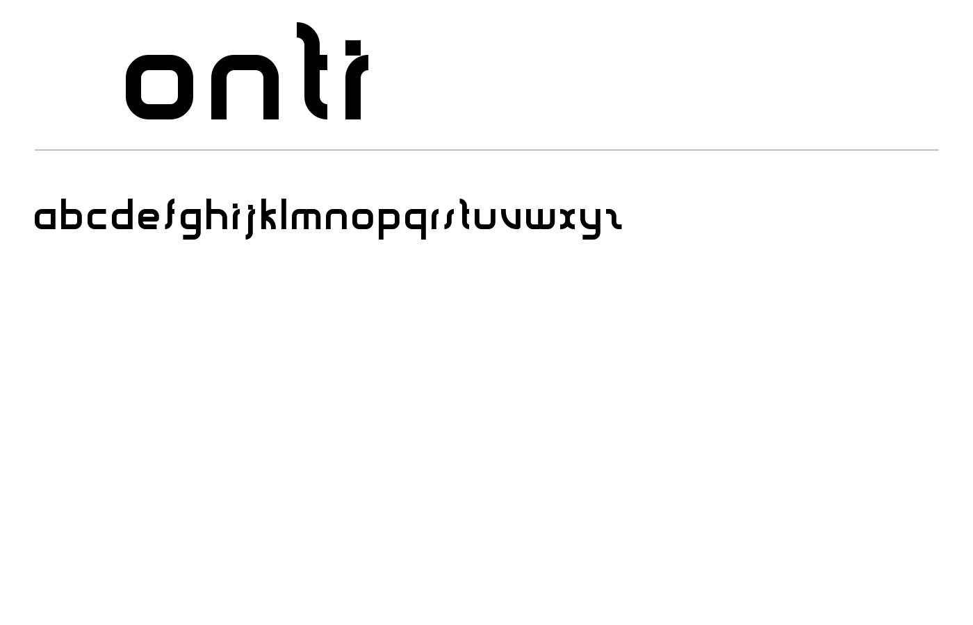 Monti Minimal Typeface preview