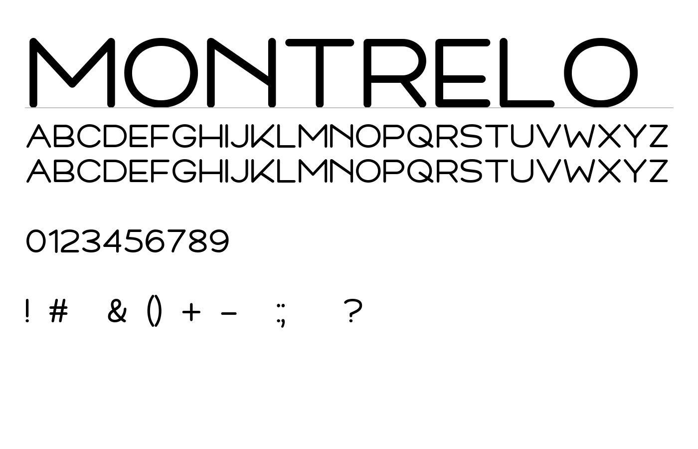 Montrelo Font preview