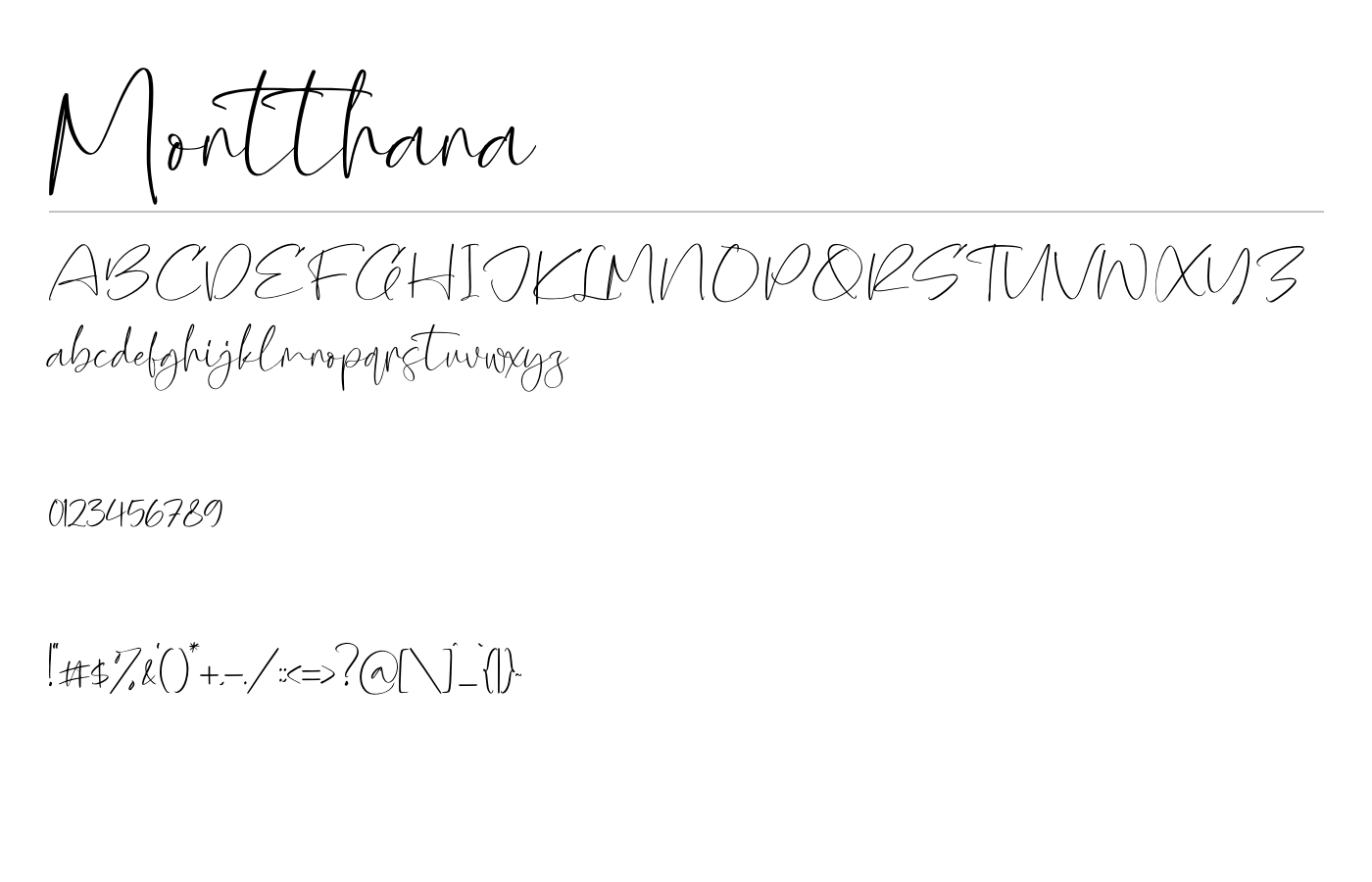 Montthana Font preview