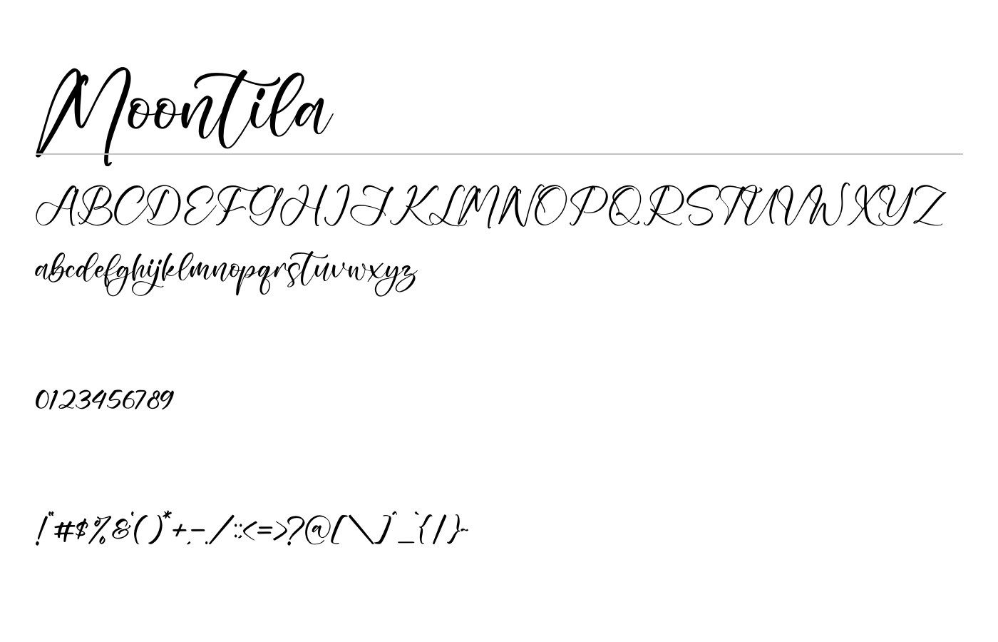 Moontila Font preview