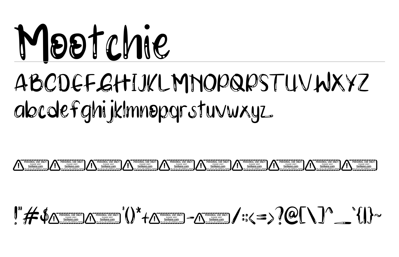 Mootchie Font preview