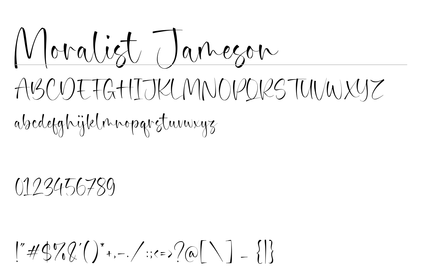 Moralist Jameson Font preview