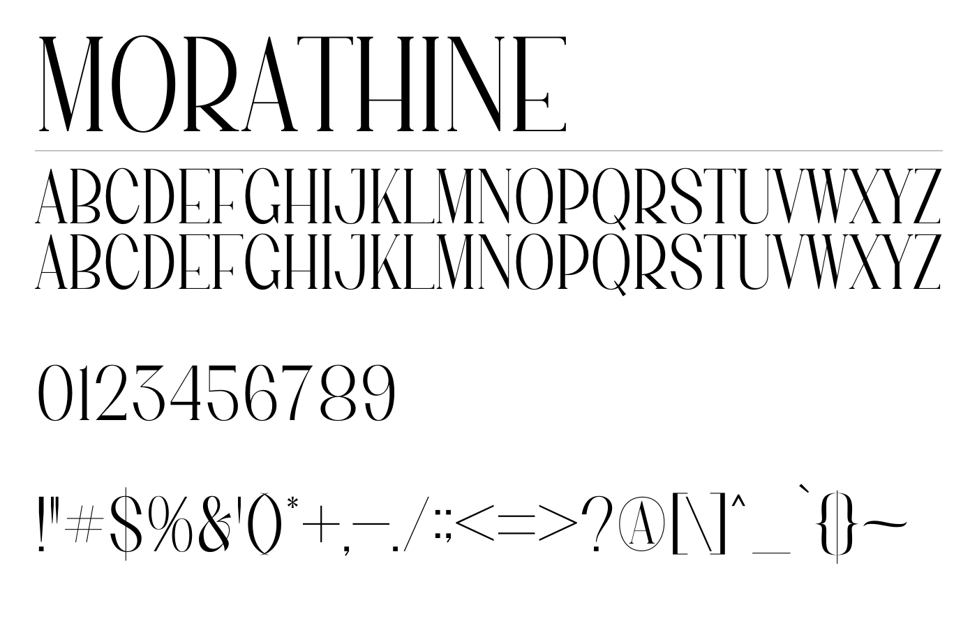 Morathine Font preview