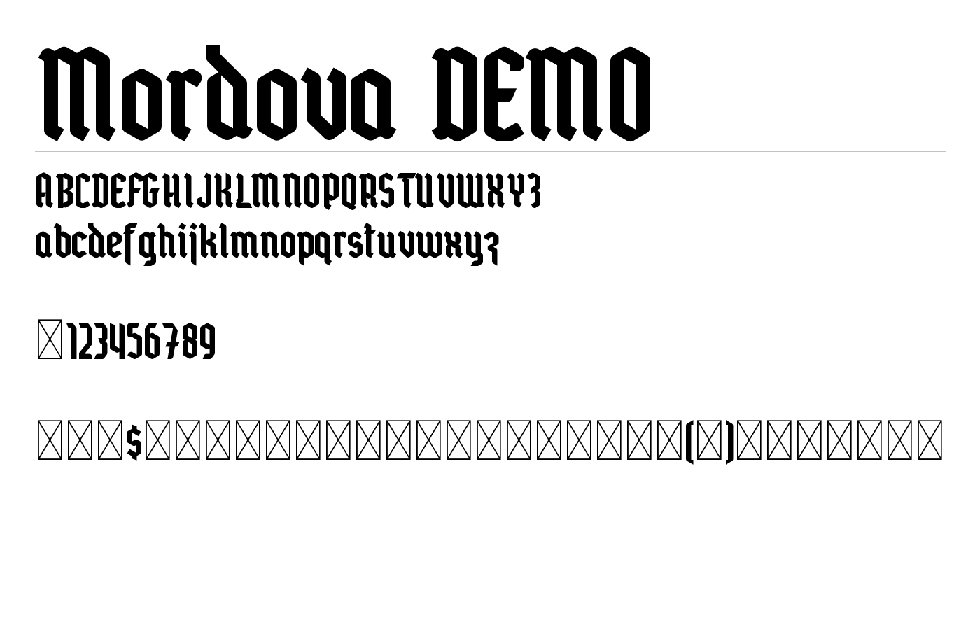 Mordova Blackletter Typeface preview