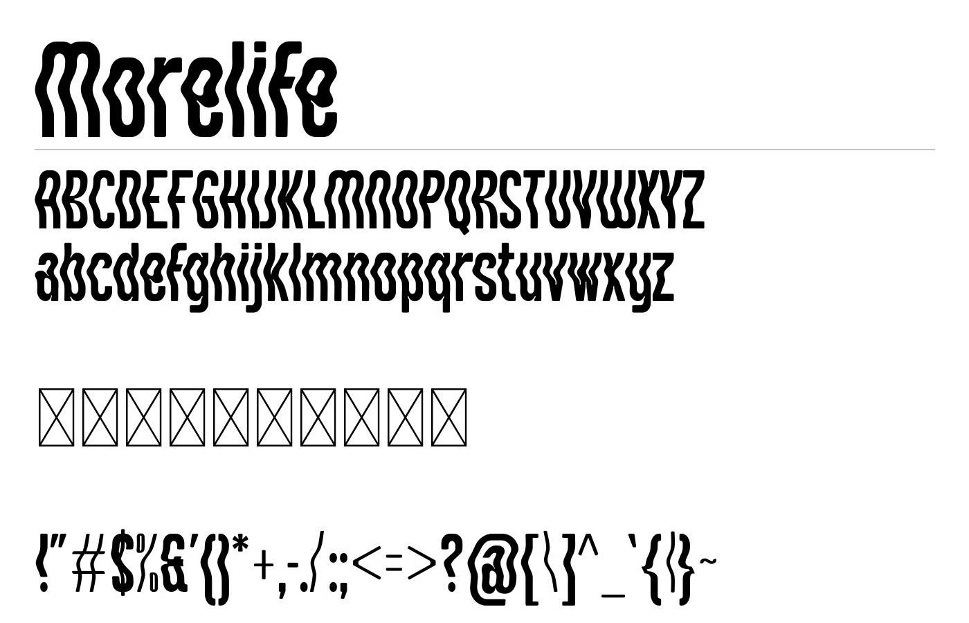 Morelife Font preview