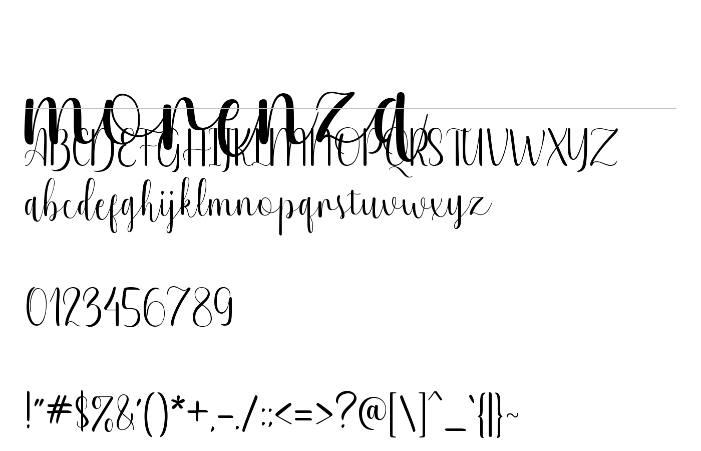 Morenza Font preview