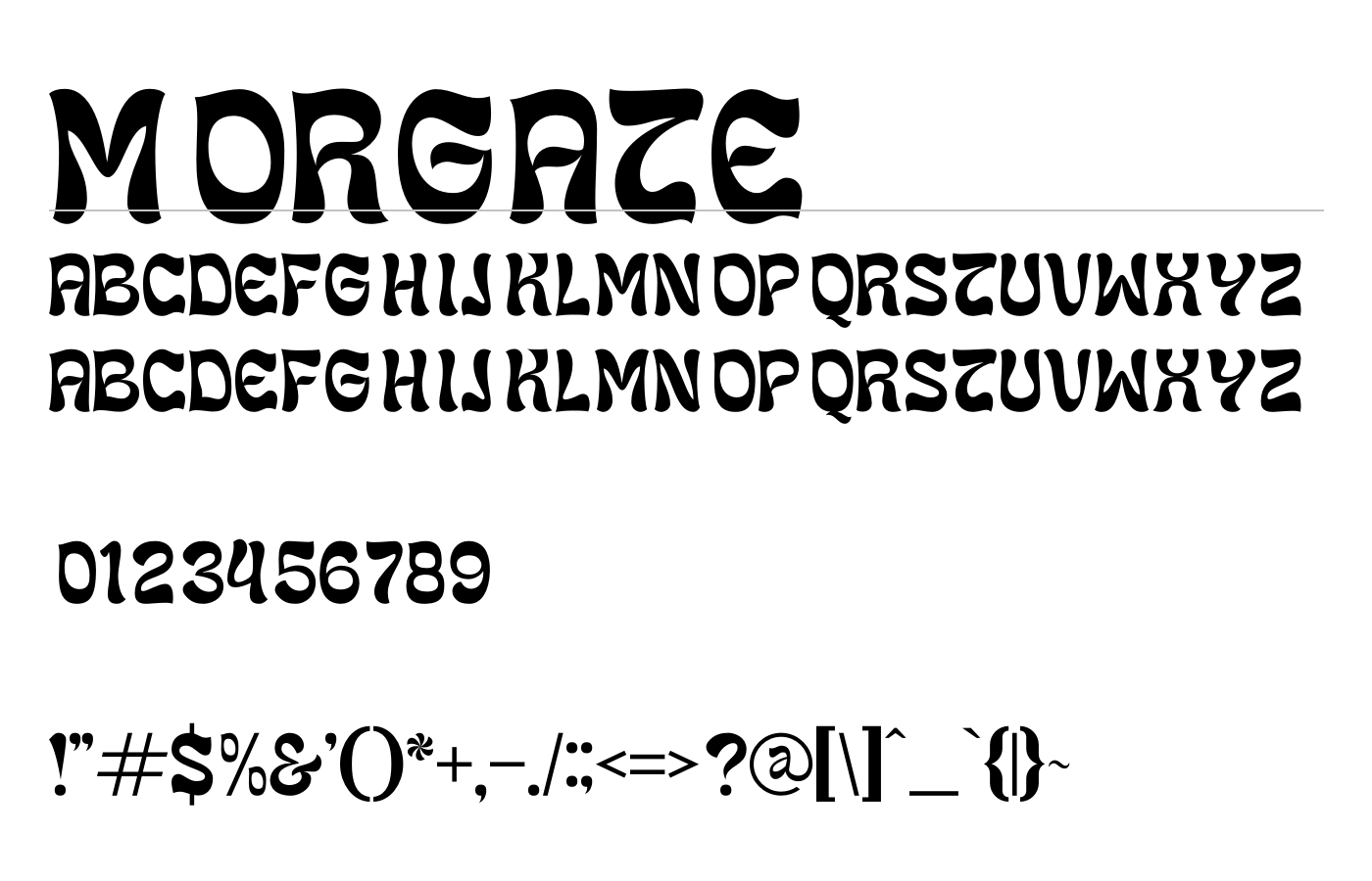 Morgate Font preview