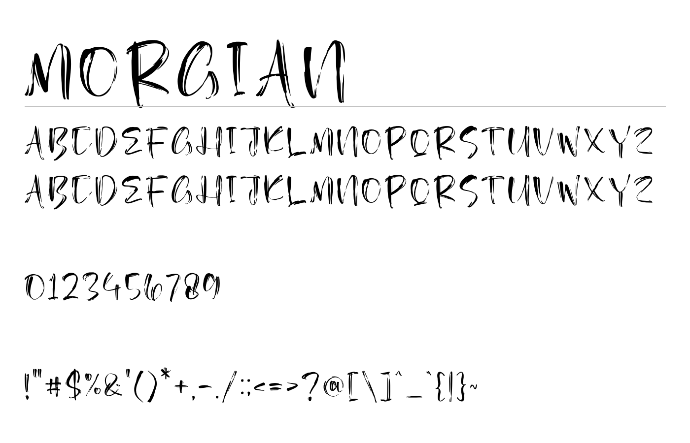 Morgian Font preview