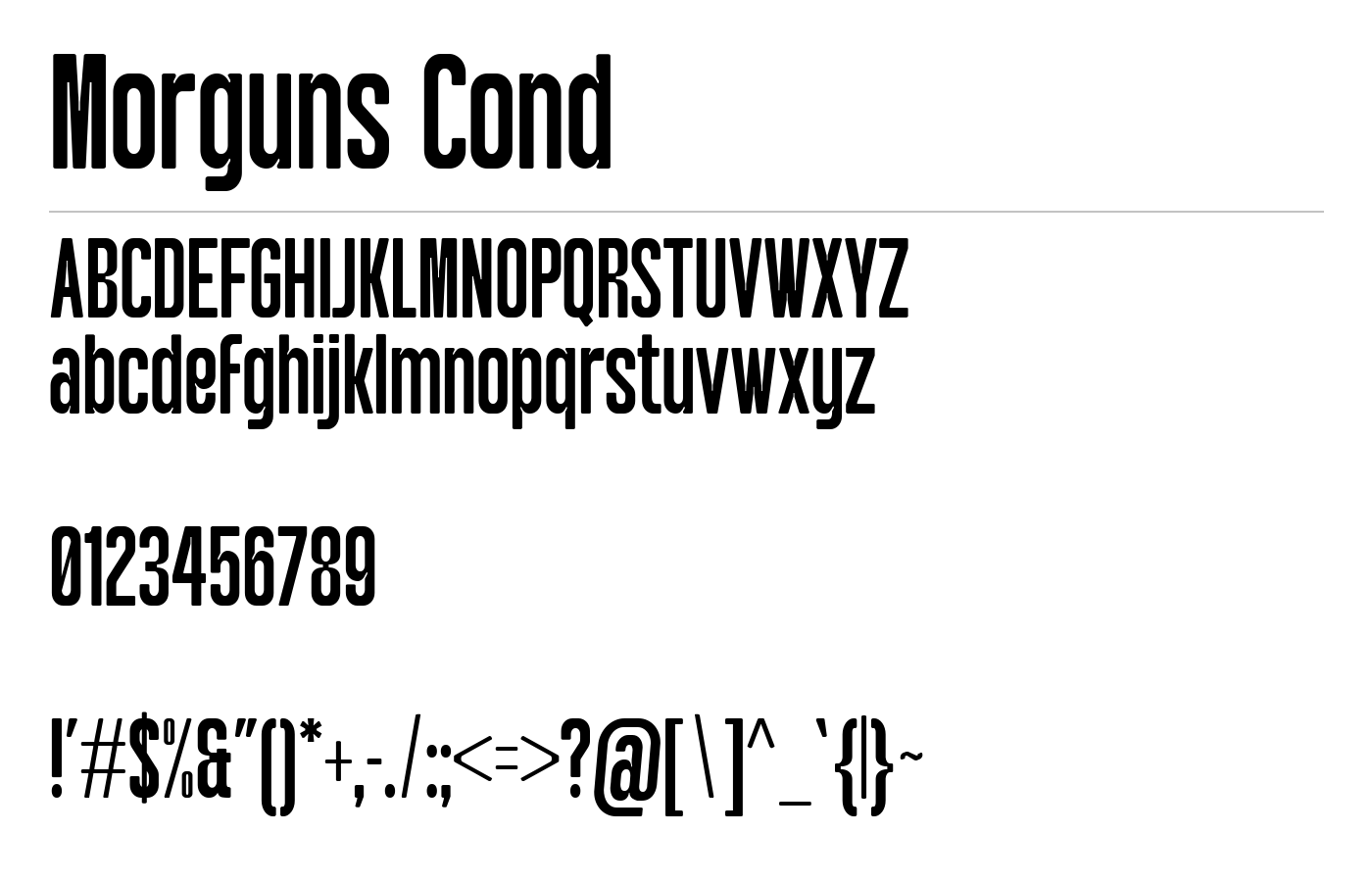 Morguns Font preview