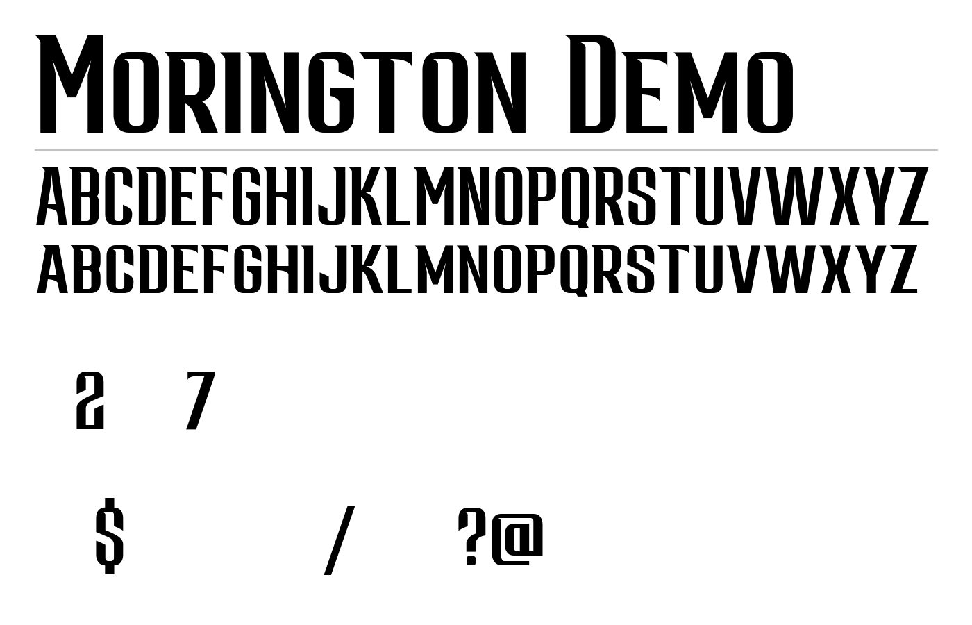 Morington Font preview