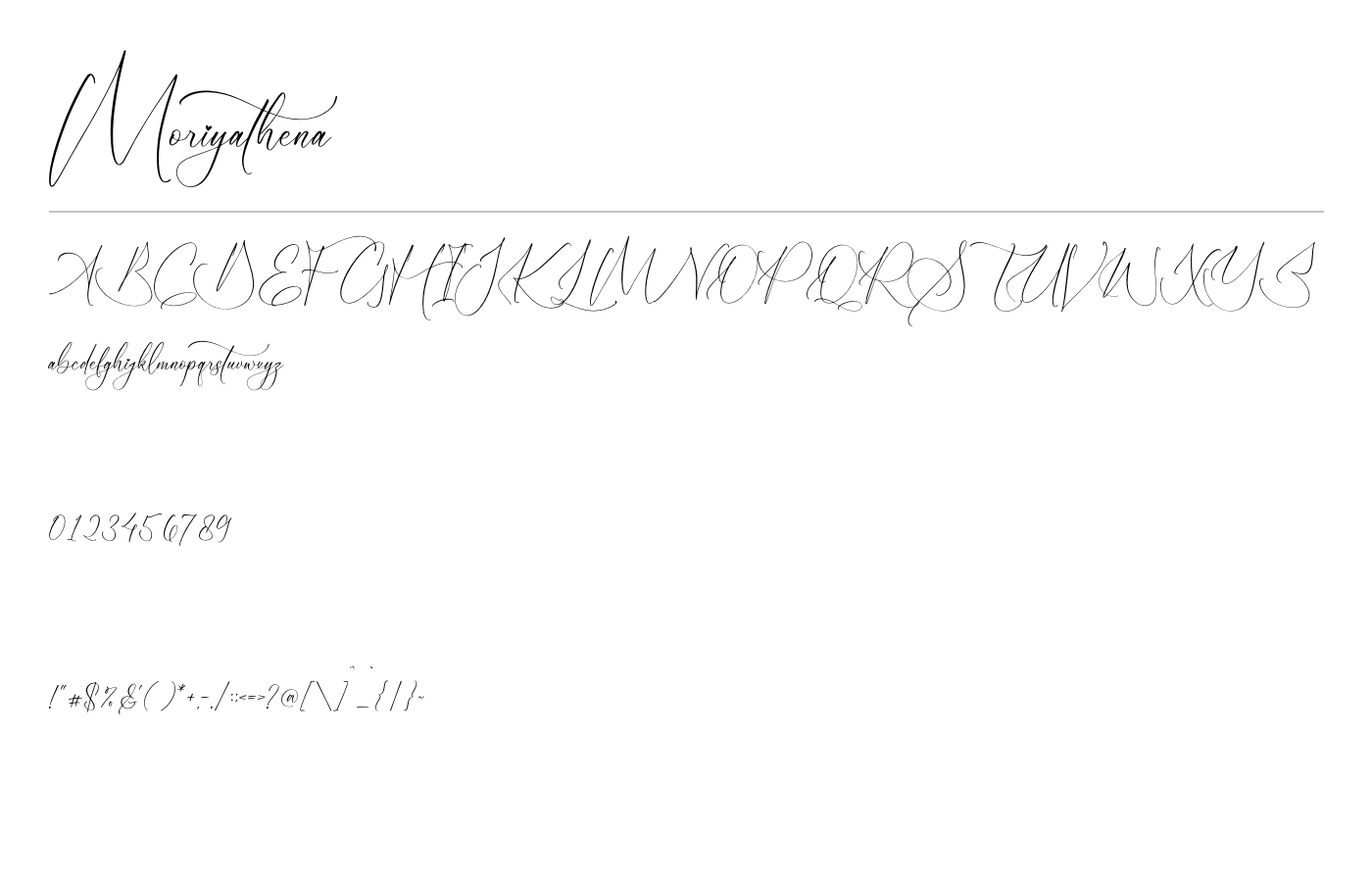 Moriyathena Font preview