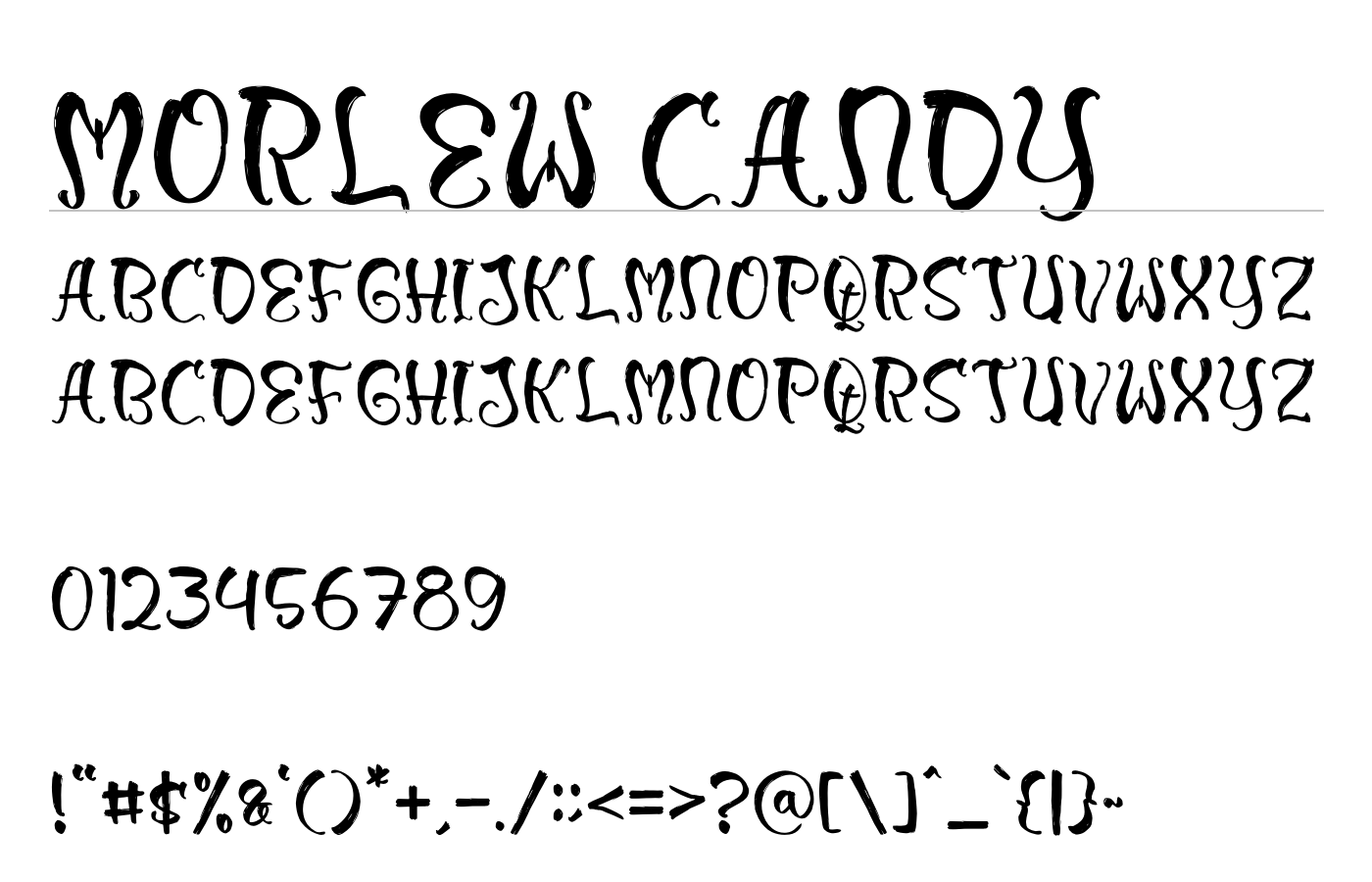 Morlew Candy Font preview