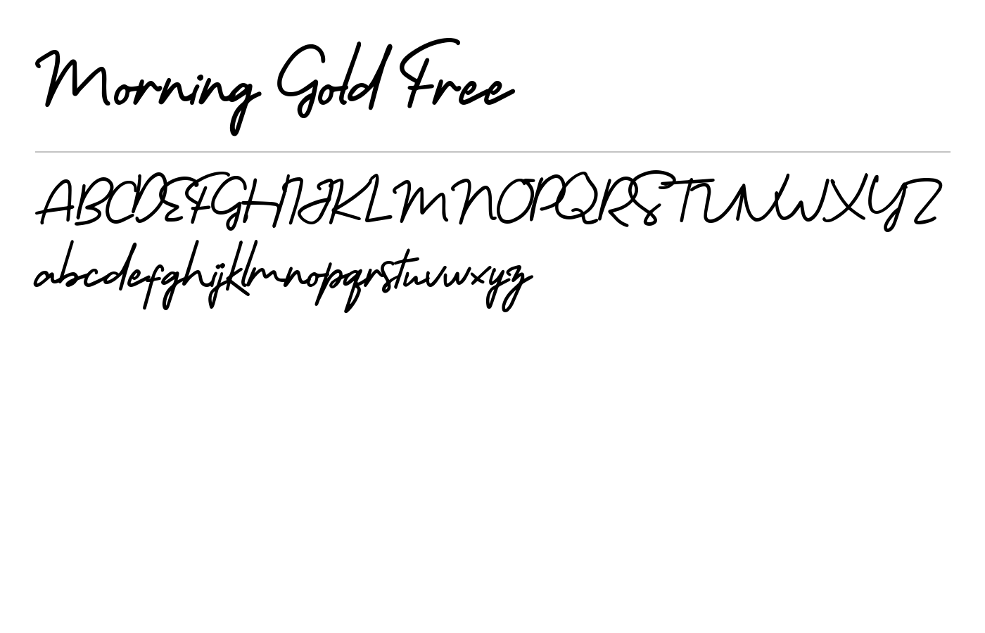 Morning Gold Font preview