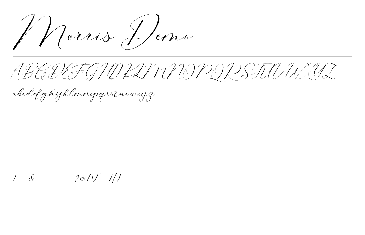 Morris Signature Script Font preview