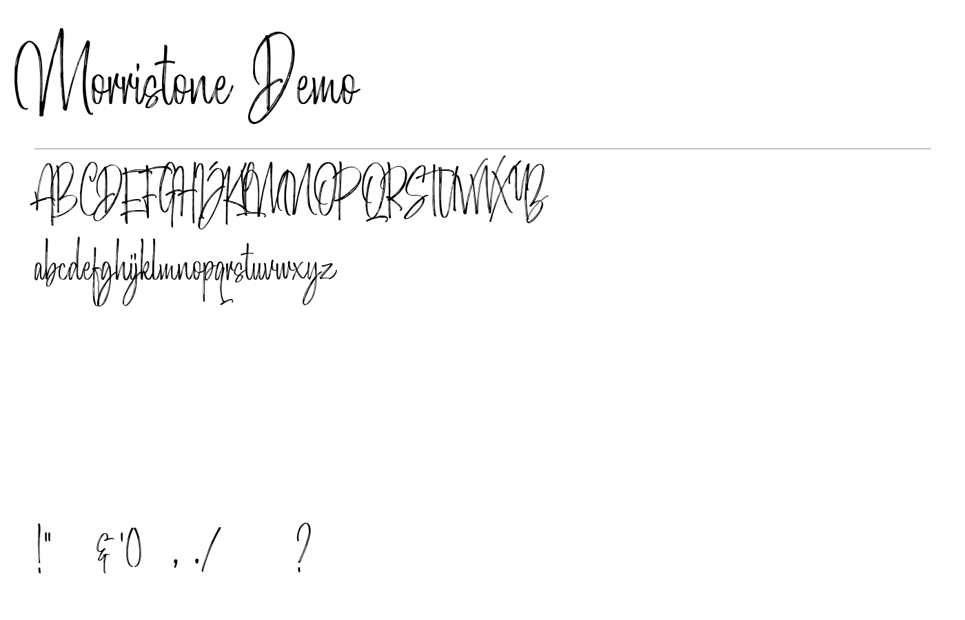 Morristone Font preview