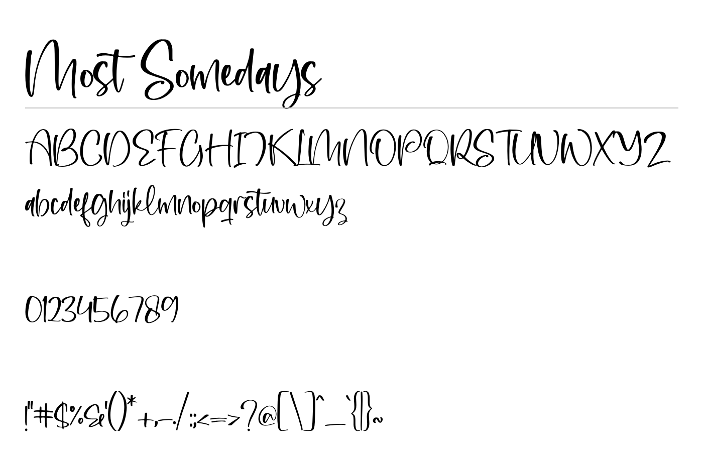 Most Somedays Font preview