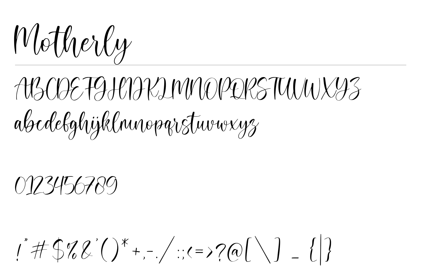 Motherly Font preview