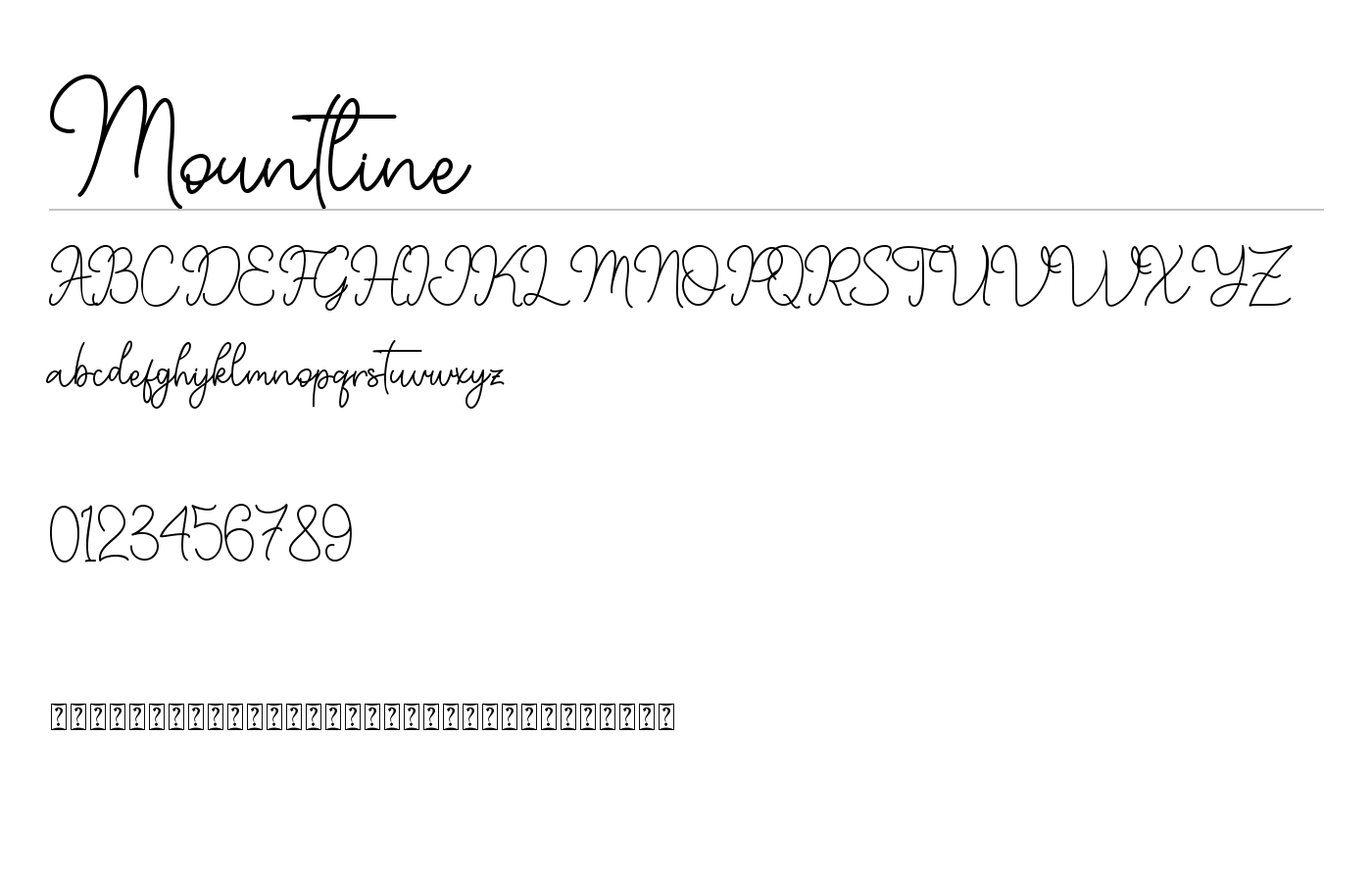 Mountline Font preview