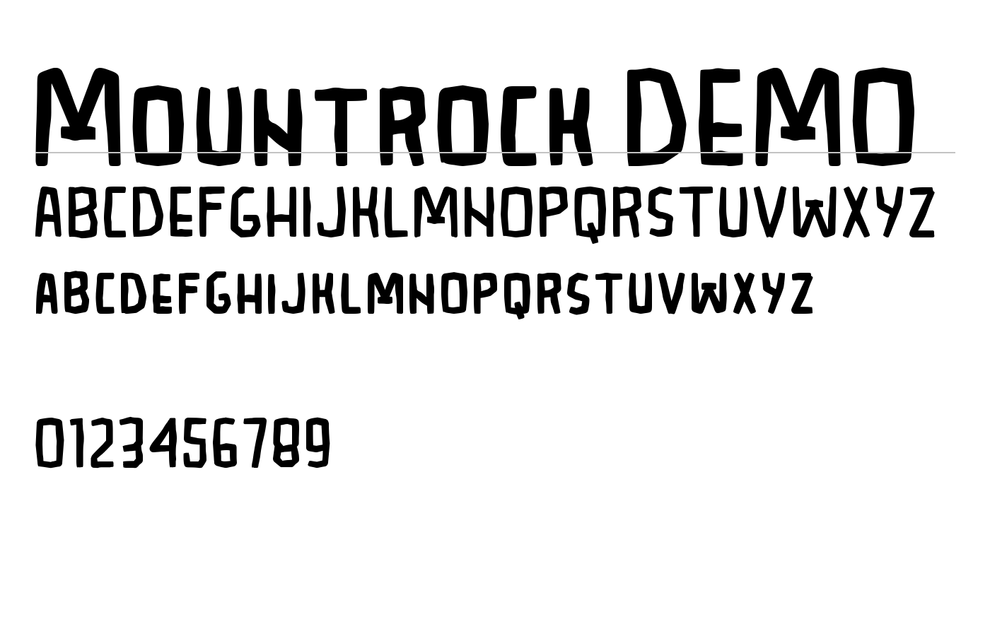 Mountrock Font preview
