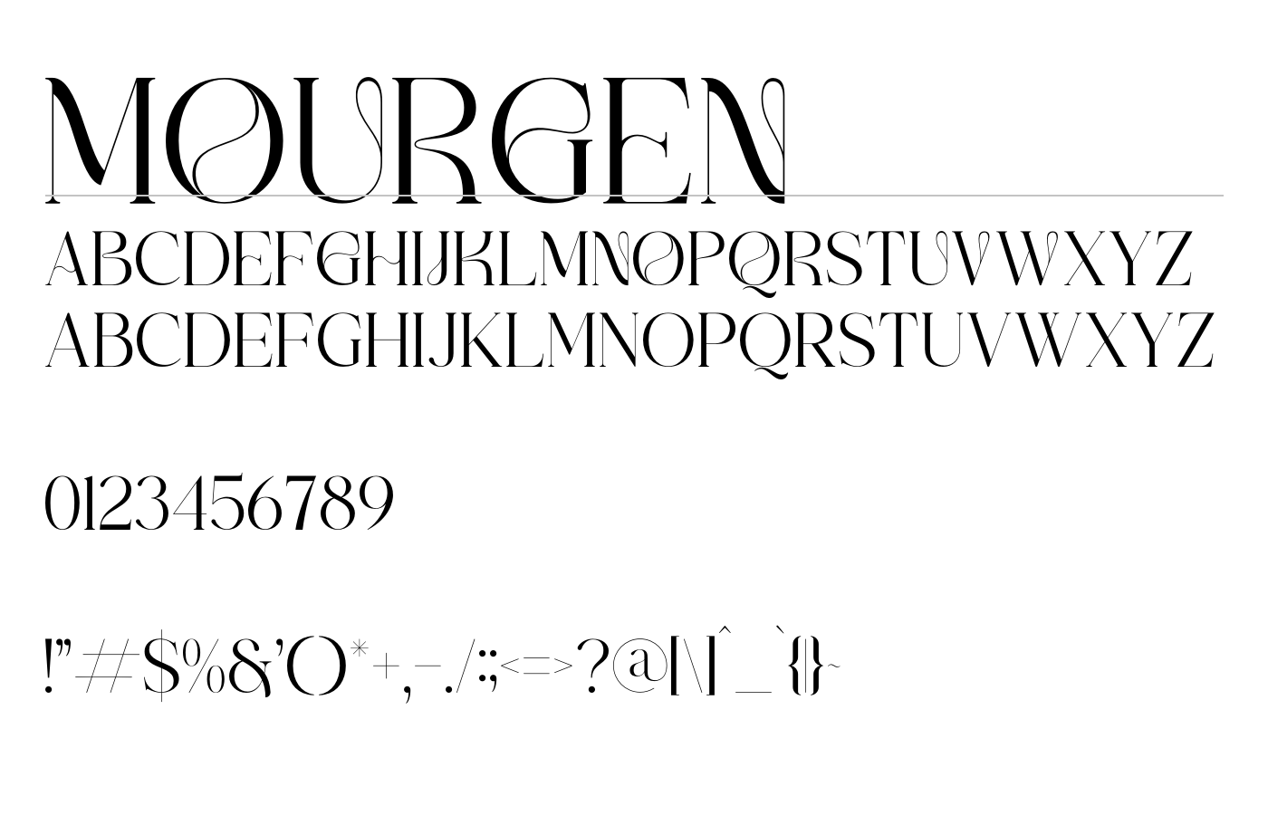 Mourgen Font preview