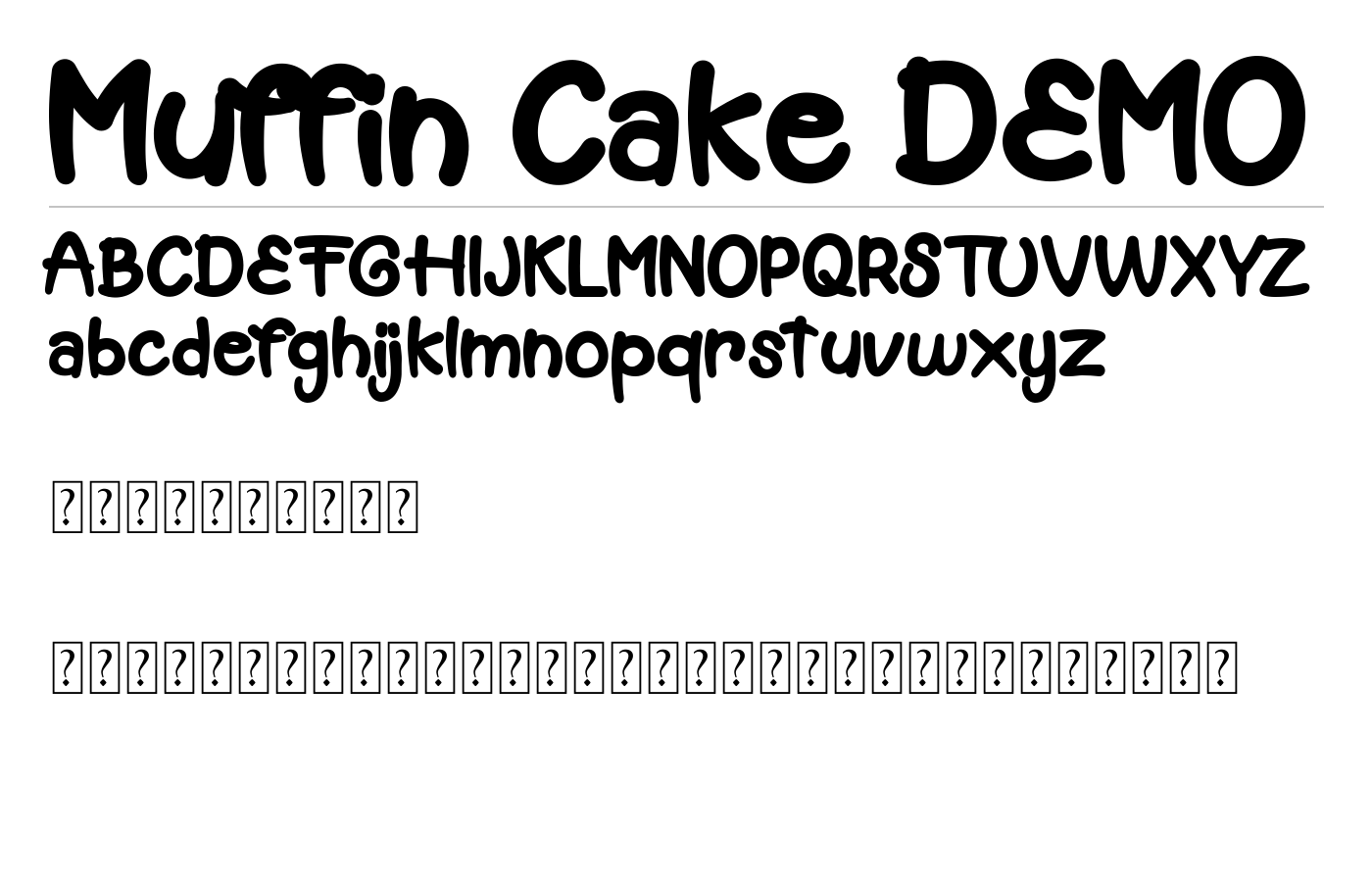 Muffin Cake Font preview