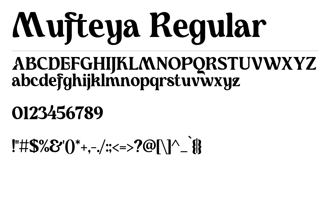 Mufteya Font preview