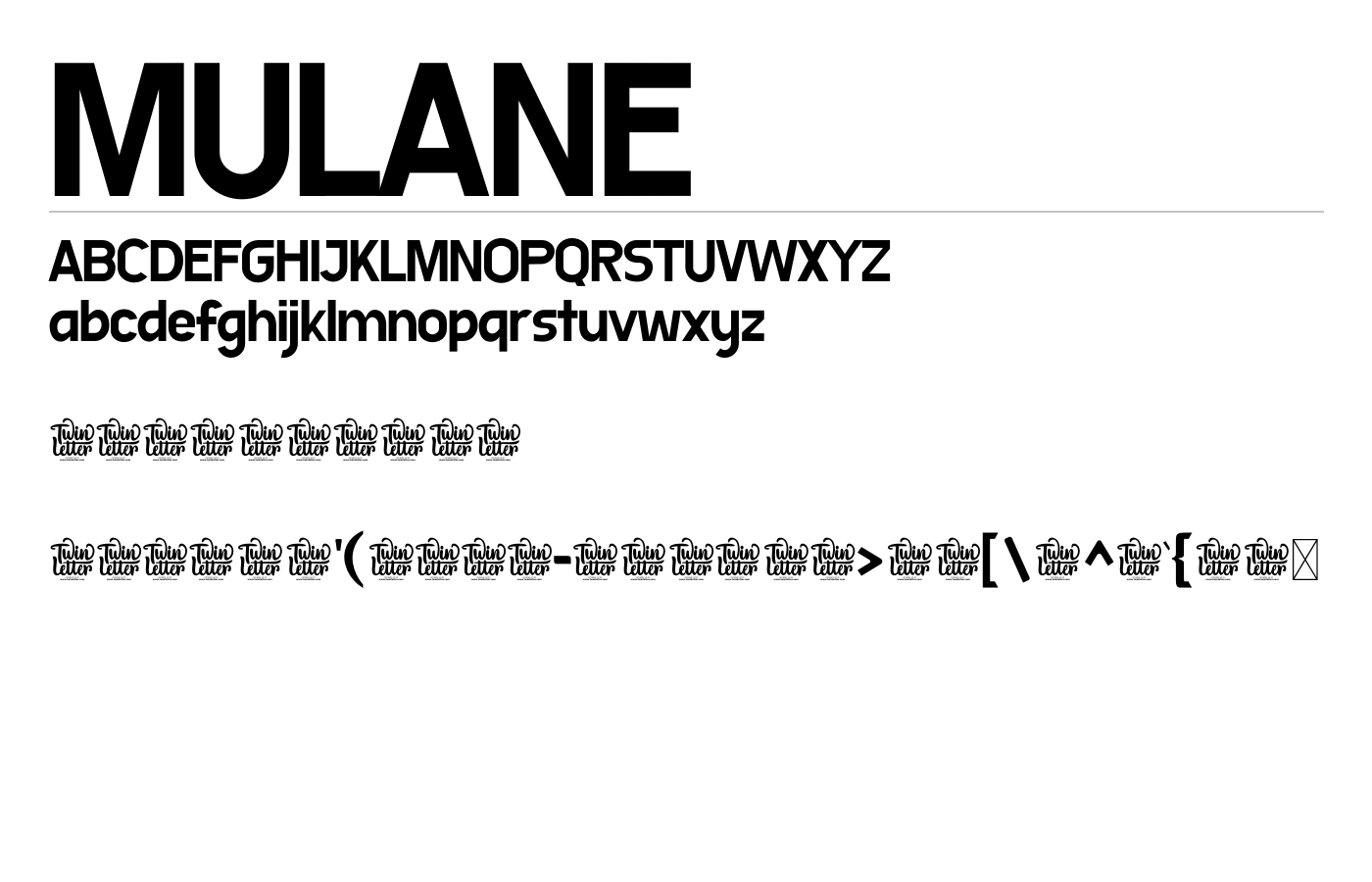 Mulane Font preview