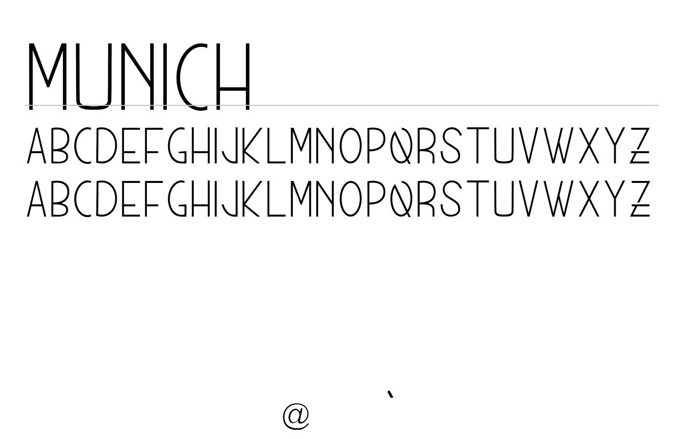 Munich Font preview