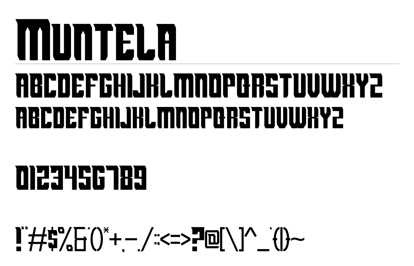 Muntela Font preview