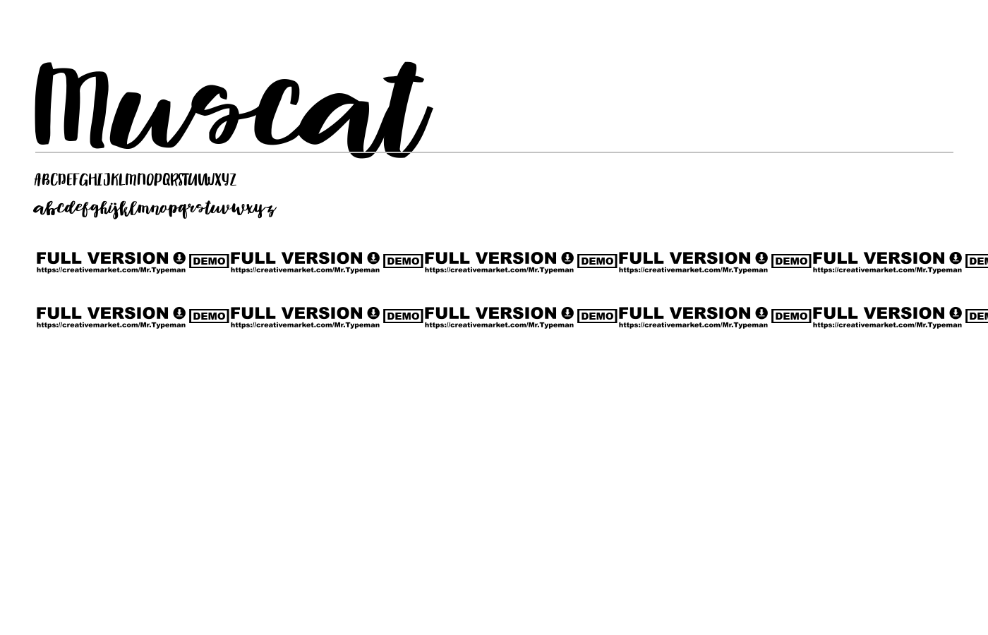 Muscat Handwriting Script Demo preview