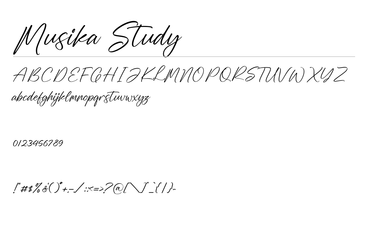 Musika Study Font preview