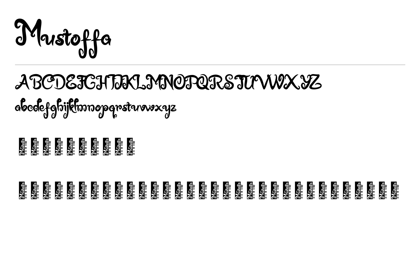 Mustoffa Font preview