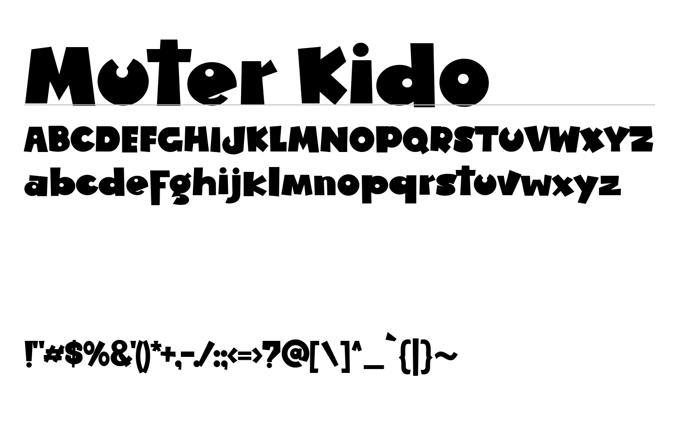 Muter Kido Font preview