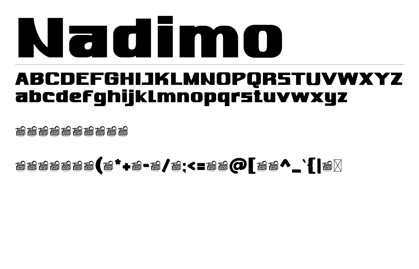 Nadimo Font preview