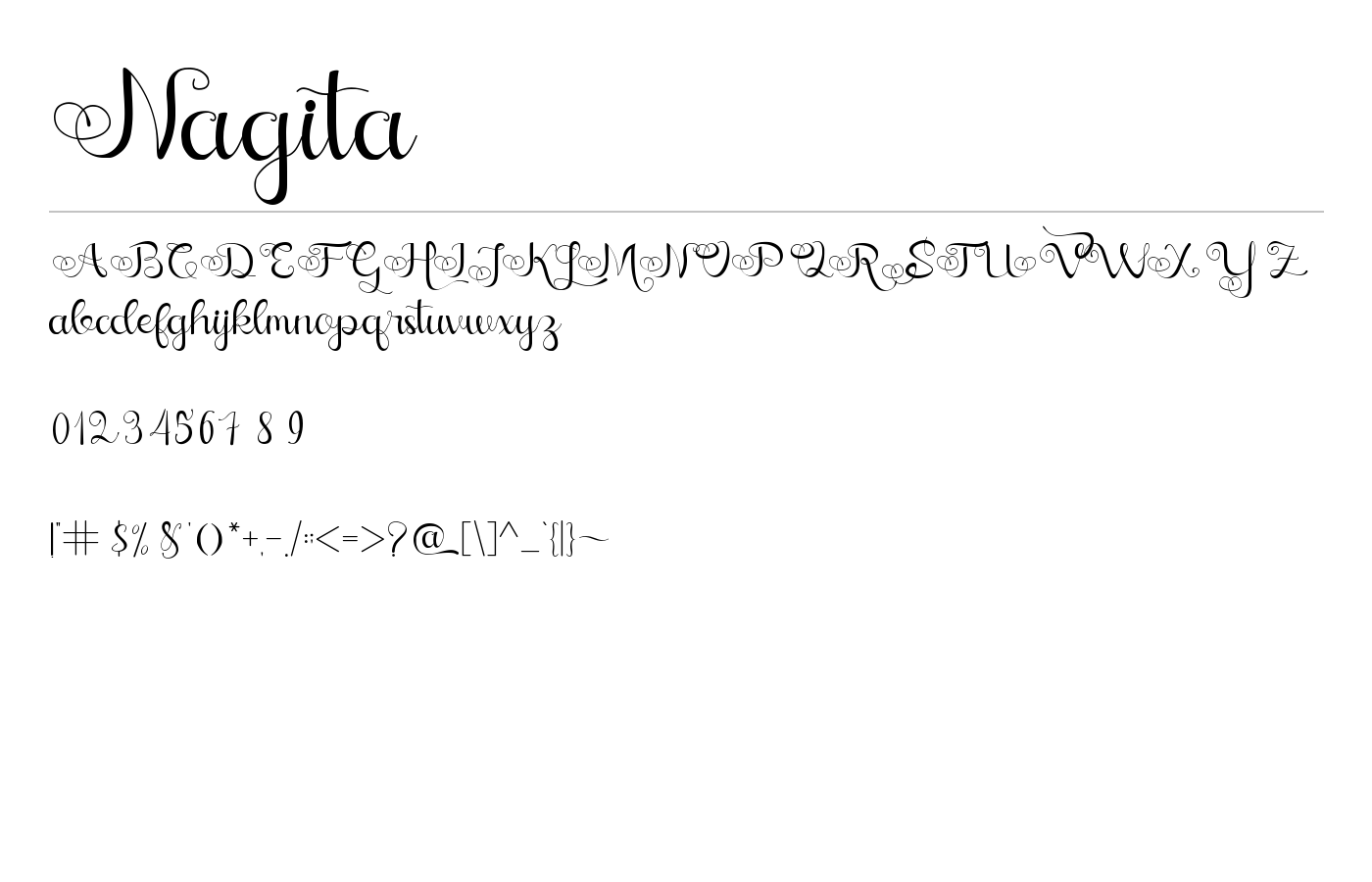 Nagita Font preview