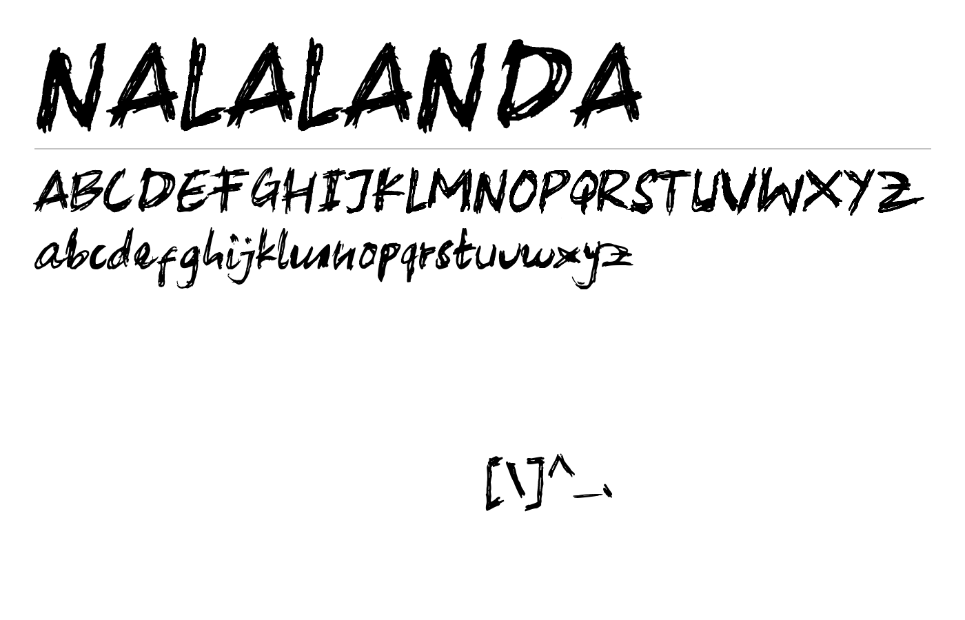 Nalalanda Font preview