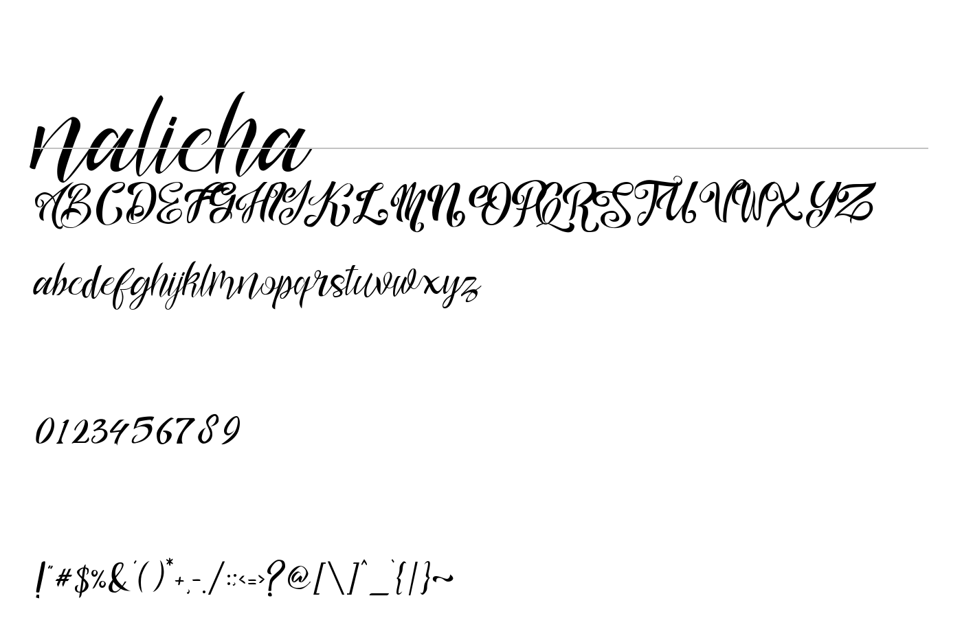 Nalicha Font preview