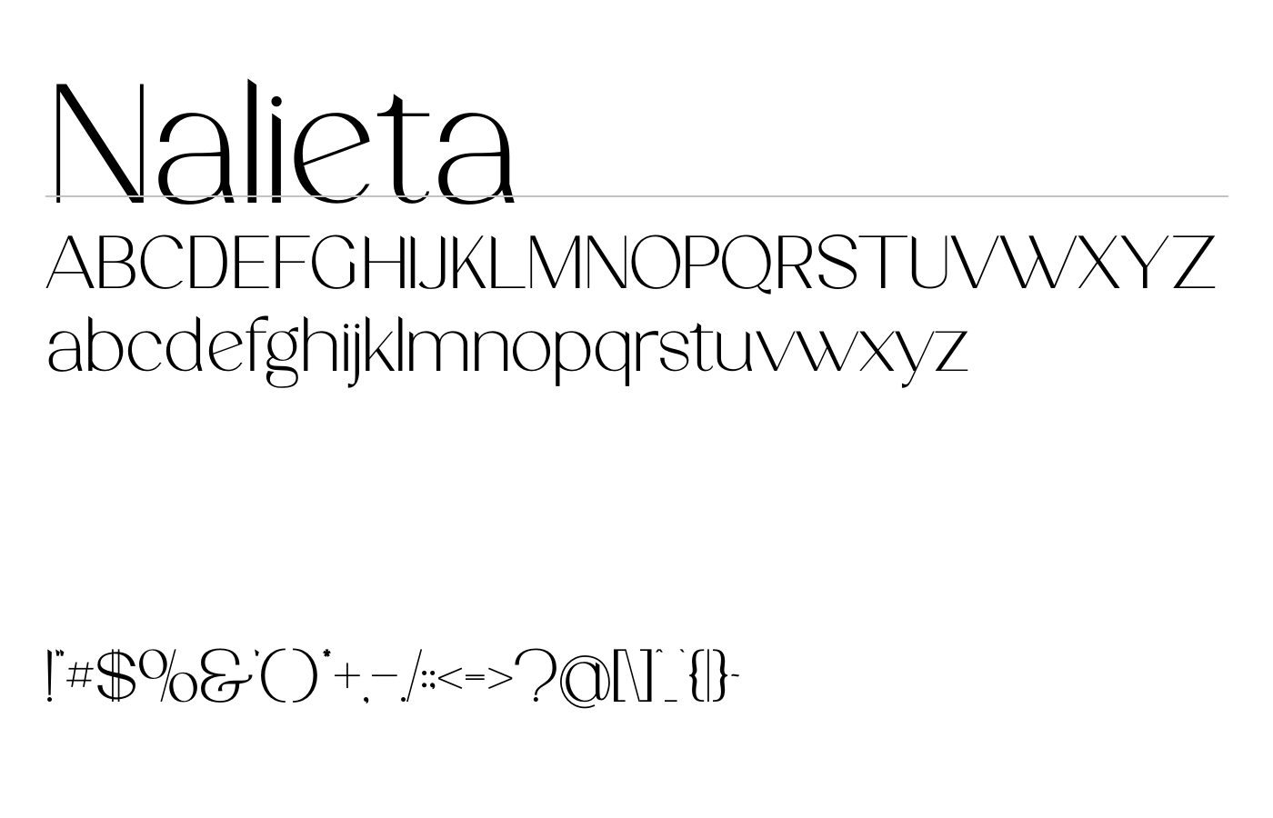 Nalieta Font preview