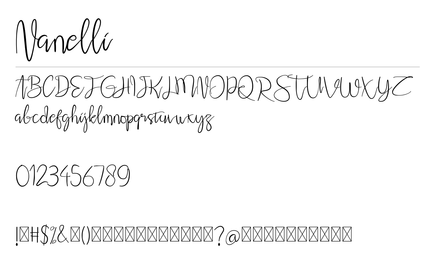 Nanelli Modern Script Demo preview