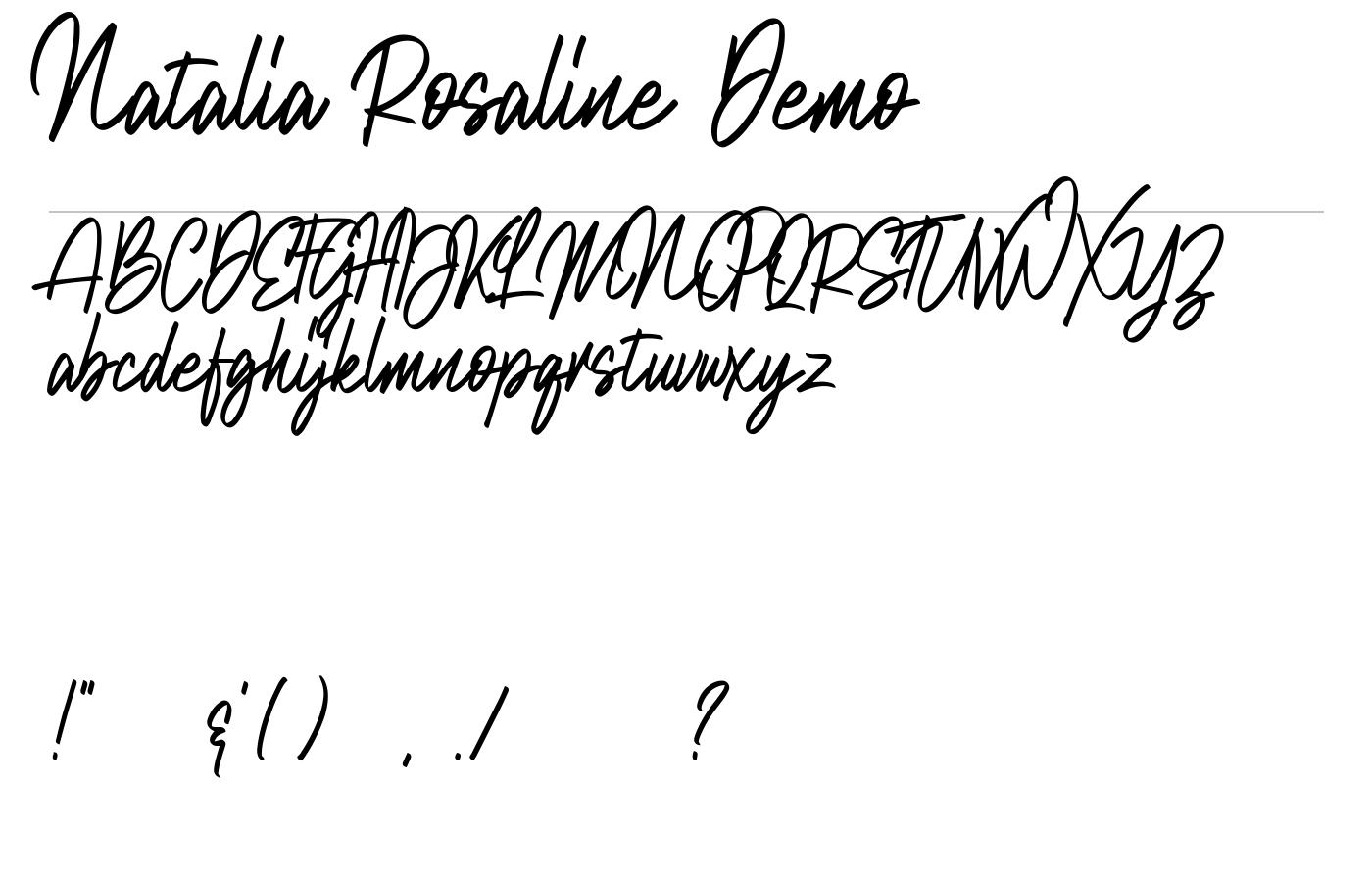 Natalia Rosaline Font preview