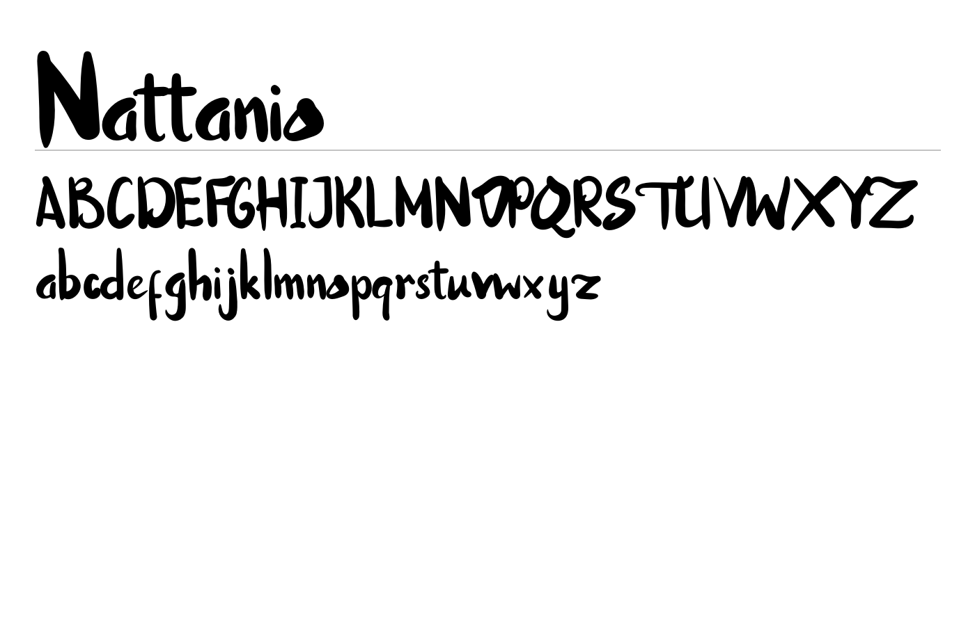 Nattanio Font preview