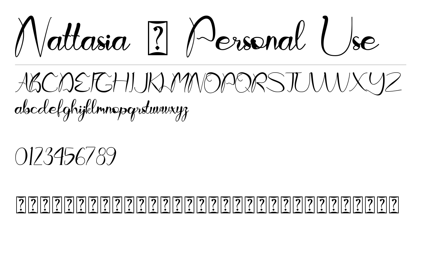 Nattasia Font preview