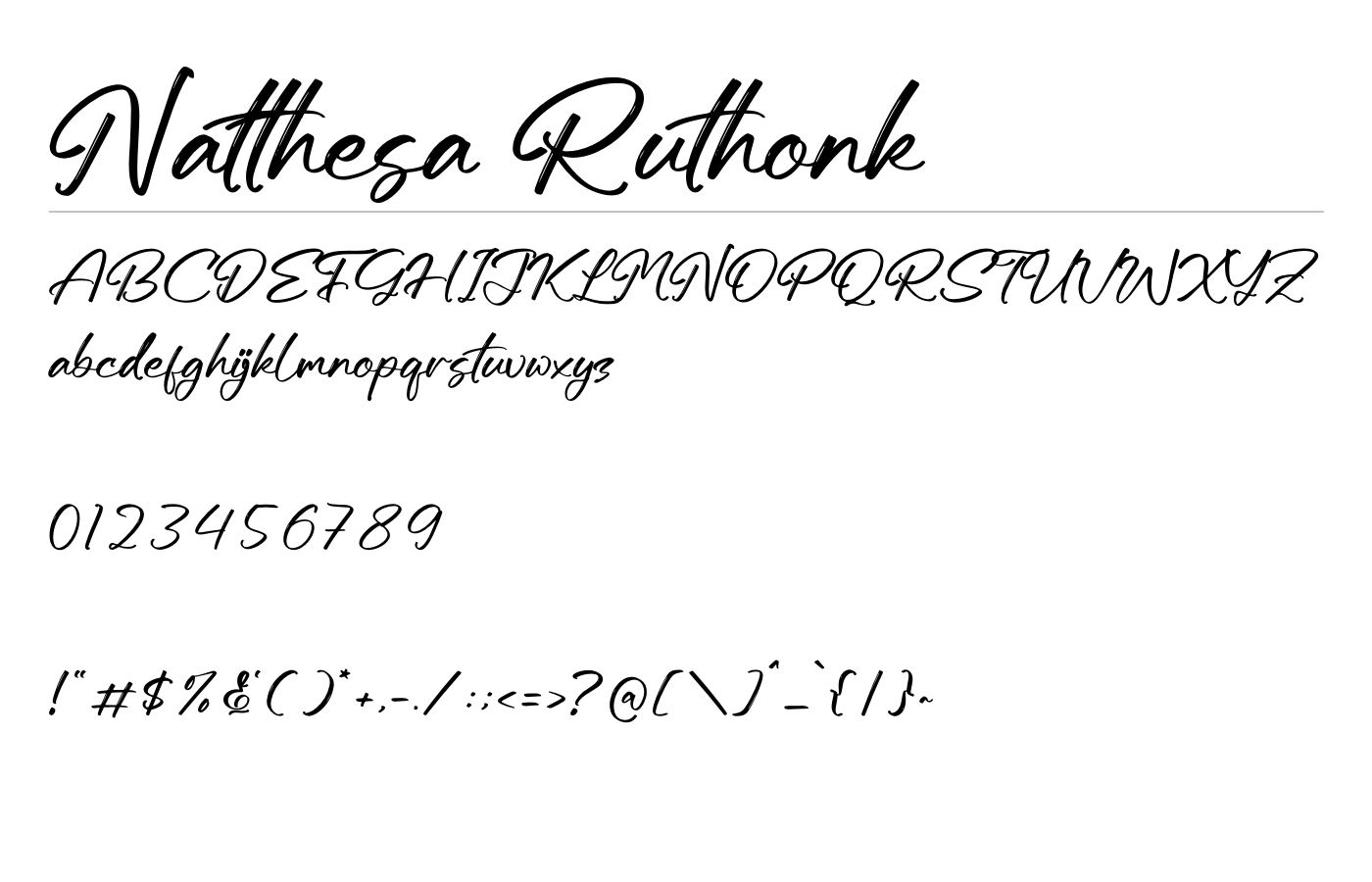 Natthesa Ruthonk Font preview